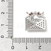 Brass Micro Pave Cubic Zirconia Pendants CU-CBA4231-06-4