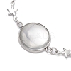 Tarnish Resistant 3Pcs 3 Styles Stainless Steel Bracelet Star & Oval & Cross Link Bracelet Making with Tray BJEW-JB10532-4