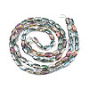 Electroplate Transparent Glass Beads Strands EGLA-N002-25-D02-2