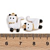 304 Stainless Steel Enamel White Pet Charms STAS-P410-35A-G-3