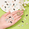 40Pcs 4 Colors Alloy Charms ENAM-CJ0001-83-4