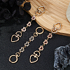 6Pcs 3 Styles Iron Glass with Enamel Butterfly Bag Extension Chains FIND-FH0016-70-4