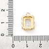 Brass Micro Pave Clear Cubic Zirconia Pendants KK-Z084-09G-02-3