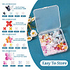 160Pcs 16 Styles Transparent Glass Beads Caps GLAA-TA0002-35-4