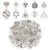 100Pcs 10 Styles Tibetan Style Connectors Charms TIBE-ME0001-05-1