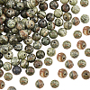 2 Strands Natural Green Zebra Jasper Beads Strands G-OC0002-74-1