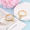 Brass Micro Pave Cubic Zirconia Cuff Rings for Women KK-T071-81G-1