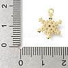 Christmas Theme Brass Micro Pave Cubic Zirconia Charms KK-P278-06G-3