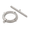 Brass Micro Pave Clear Cubic Zirconia Toggle Clasps KK-N254-79P-3