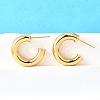 Brass Chunky C-shape Stud Earrings X-EJEW-G297-03C-G-4