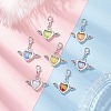7Pcs Acrylic & Alloy Pendant Decorations HJEW-JM03983-1