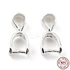 925 Sterling Silver Ice Pick Pinch Bails STER-Z001-121S-02-5