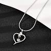 304 Stainless Steel Heart with Paw Print Pendant Pet Urn Ashes Necklaces LS-NJEW-S455-04P-3