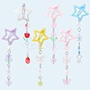 6Pcs 6 Colors Star Iron & Plastic Snap Hair Clips PHAR-CP0001-27-7