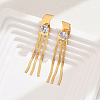 Fashionable Vintage Tassel 201 Stainless Steel Stud Earrings OP9629-2-1