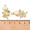 Brass Micro Pave Clear Cubic Zirconia with Resin Pendants KK-G533-01G-02-3