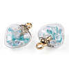 Glow in the Dark Luminous Glass Pendants GLAA-YWC0001-01C-3