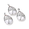 Natural Howlite Pendants G-G900-01P-15-1