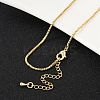 Brass Box Chain Necklaces X-NJEW-K123-11G-3