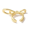 Bowknot Brass Open Cuff Rings for Women LS-RJEW-C098-16G-3