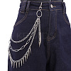 Punk Style Alloy with Aluminium Spiked Cone 3 Layered Chain Belts for Pants FS-WGA3437-02-1