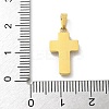 Ion Plating(IP) 304 Stainless Steel Micro Pave Cubic Zirconia Pendants STAS-Z107-08G-16-3