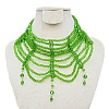 Bohemian Style Glass Multi Layered Choker Necklaces for Women FS-WG32393-03-1