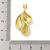 Rack Plating Brass Clear Cubic Zirconia Pendants KK-S380-19G-3