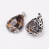 Valentine Gifts Idea for Guys Natural Tiger Eye Pendants G-Q689-12-2