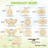 60Pcs 10 Style Spring theme Butterfly/Ladybird/Flower Unfinished Wood Pieces DIY-CJC0012-01-8