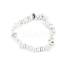 Natural Howlite Chips Beaded Stretch Bracelet for Women PW-WG72437-17-1