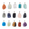Natural & Synthetic Mixed Gemstone Pendants G-TA0001-11-1