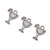 Tibetan Style Tropical drink Alloy Pendants TIBEB-A14275-AS-LF-3