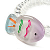 Summer Fish Resin Telephone Line Wire Elastic Hair Ties AJEW-U004-02B-2