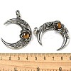 Natural Tiger Eye Pendants G-P547-04AS-02-3