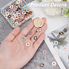 100Pcs 5 Colors Light Gold Plated Alloy Enamel Pendants ENAM-AR0001-73-3
