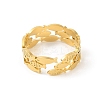 Fish 304 Stainless Steel Wide Band Open Cuff Rings for Unisex RJEW-P125-01G-3