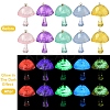 10Pcs 5 Colors Luminous Epoxy Resin Mushroom Pendants RESI-YW0004-19-2