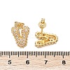 Brass Micro Pave Cubic Zirconia Stud Earrings EJEW-Z091-04G-V-3