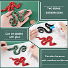 2Pcs 2 Styles Snake Polyester Embroidered Cloth Patch PATC-GA0001-87-3