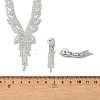 Butterfly Brass Rhinestone Earrings & Pendant Necklaces Set for Women SJEW-M102-06S-3