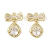 Brass Micro Pave Cubic Zirconia Pendants KK-C107-20B-G-1