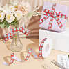 20 Yards Sport Ball Printed Polyester Volleyball Grosgrain Ribbon OCOR-WH0085-75A-02-4