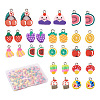 Craftdady 150Pcs 15 Style Handmade Polymer Clay Charms CLAY-CD0001-09-1