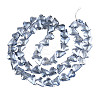 Electroplate Transparent Glass Beads Strands EGLA-N002-44-09-2