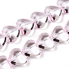 Transparency Glass Beads Strands GLAA-T023-13F-1