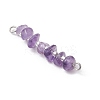 16Pcs 16 Styles Natural Mixed Stone Chip and Glass Seed Beaded Connector Charms PALLOY-JF03328-02-4