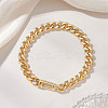 Brass Cuban Link Chain Bracelets for Women BJEW-JB13117-1