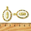 Real 18K Gold Plated Brass Micro Pave Cubic Zirconia Pendants KK-H472-11G-01-3