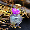 Natural Fluorite Chips Perfume Bottle Necklace BOTT-PW0008-01C-1